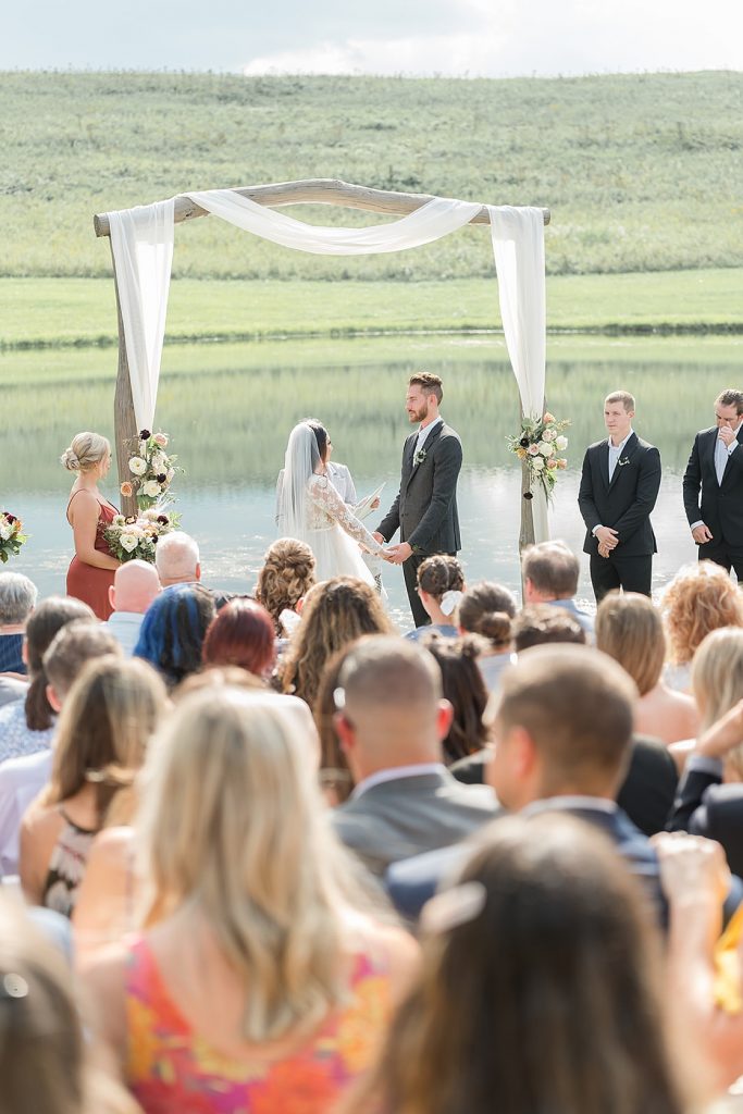 Stunning Lakeside Wedding at Bramblewood. For more rustic wedding ideas, visit burghbrides.com!
