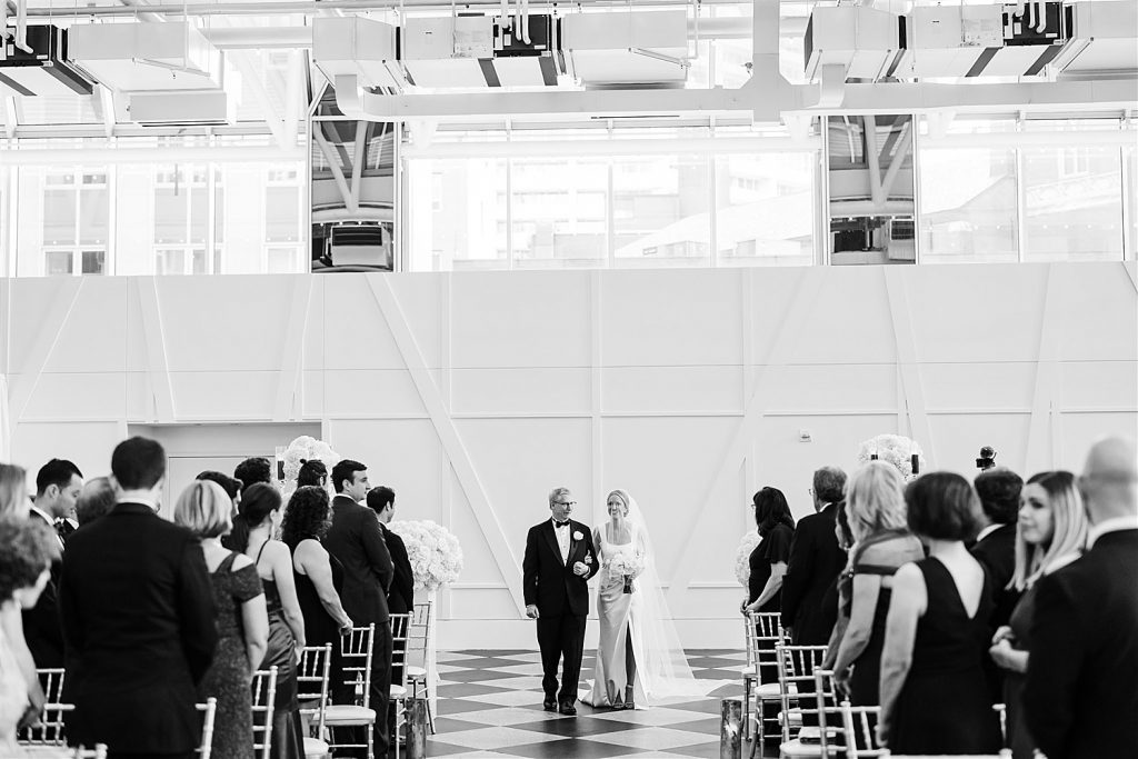 Timeless Personalized Wedding at PPG Wintergarden. For more black and white wedding ideas, visit burghbrides.com!