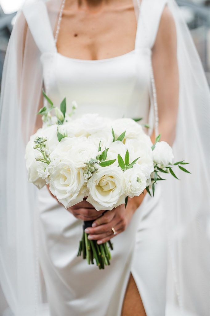 Timeless Personalized Wedding at PPG Wintergarden. For more black and white wedding ideas, visit burghbrides.com!