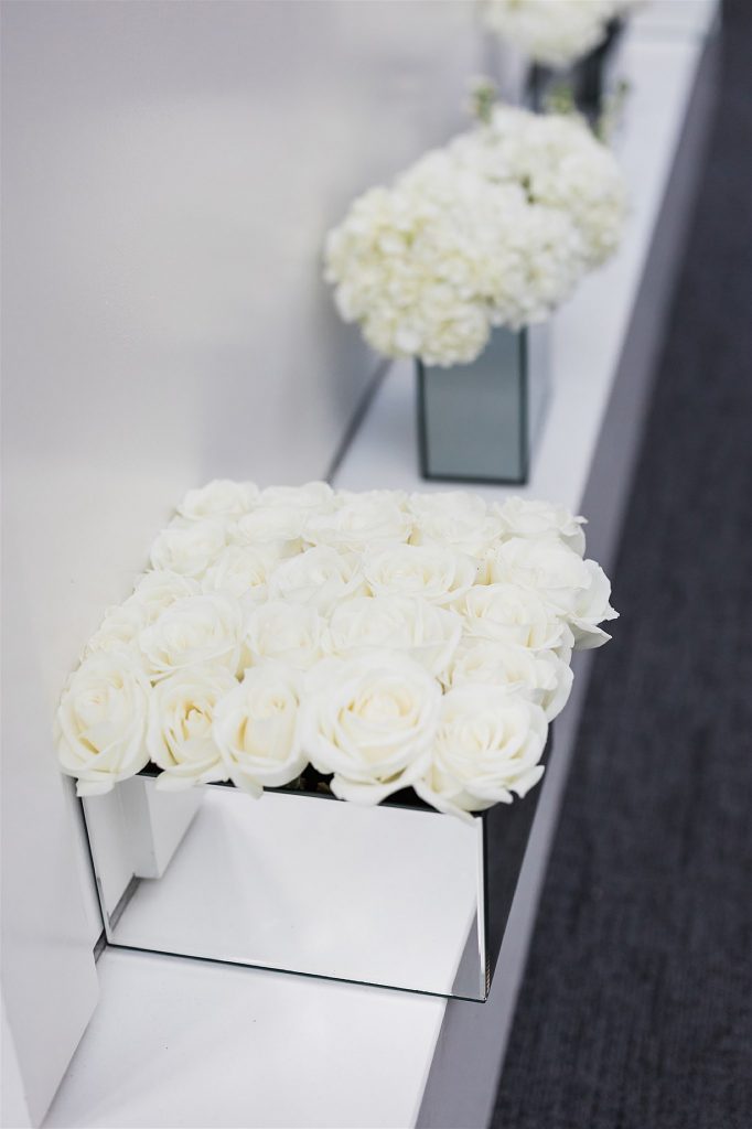 Timeless Personalized Wedding at PPG Wintergarden. For more black and white wedding ideas, visit burghbrides.com!