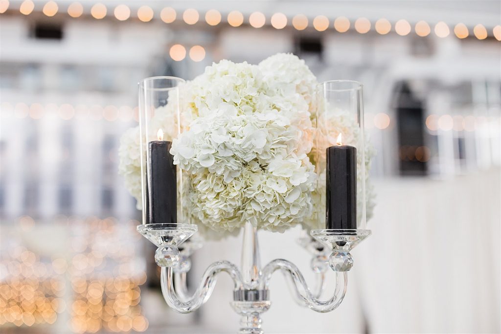 Timeless Personalized Wedding at PPG Wintergarden. For more black and white wedding ideas, visit burghbrides.com!