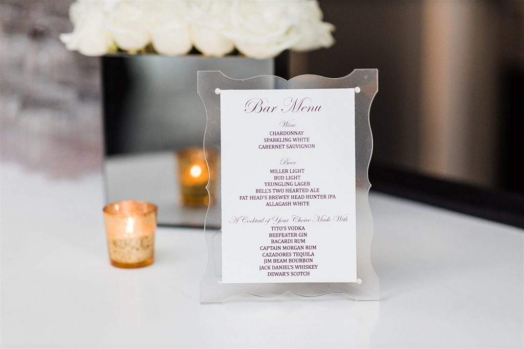Timeless Personalized Wedding at PPG Wintergarden. For more black and white wedding ideas, visit burghbrides.com!
