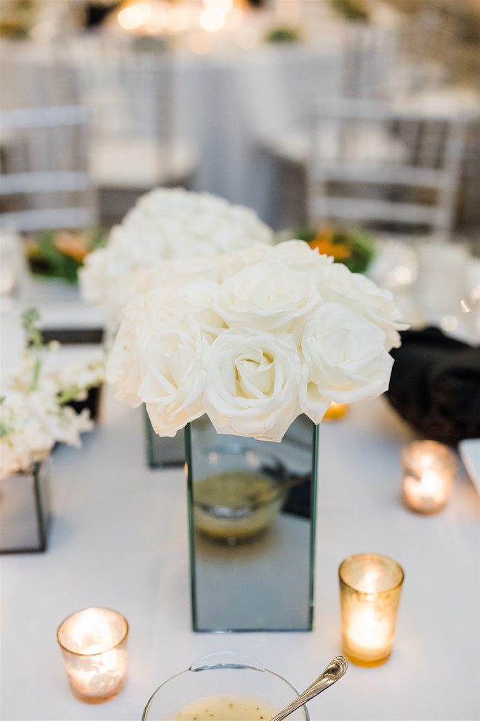 Timeless Personalized Wedding at PPG Wintergarden. For more black and white wedding ideas, visit burghbrides.com!