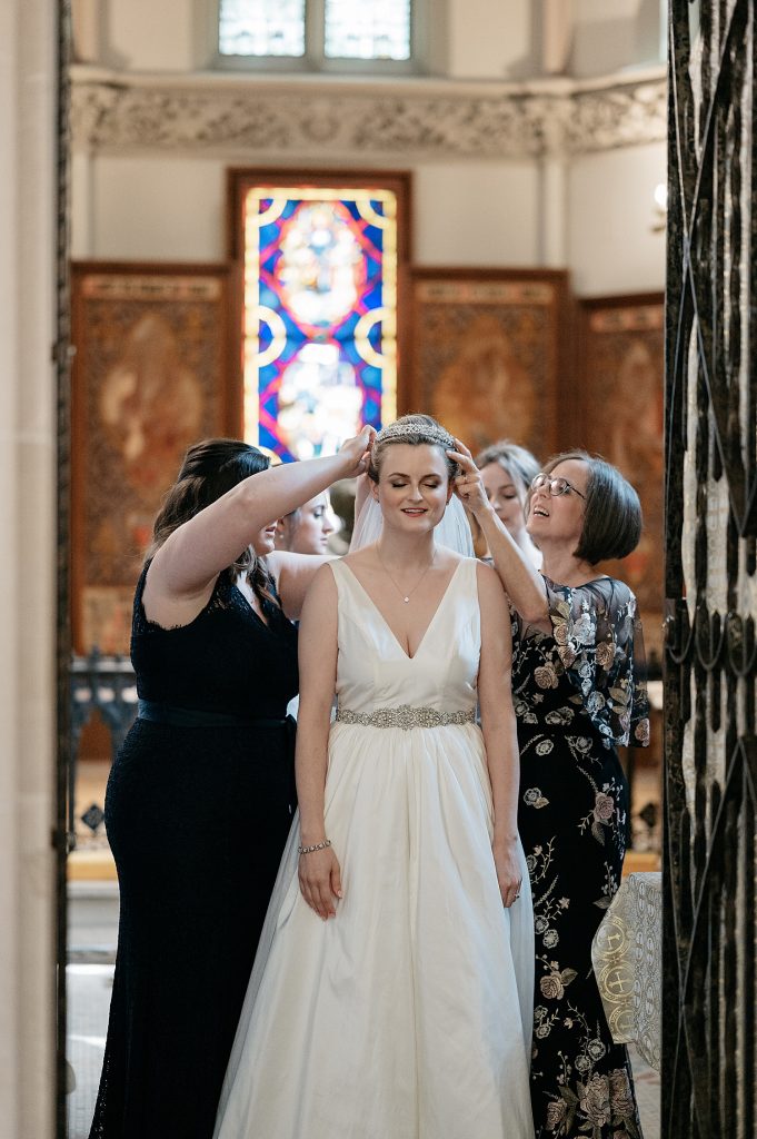 Royal English Garden Wedding at the Cathedral Room at St. Nicholas. For more royal wedding inspiration, visit burghbrides.com!