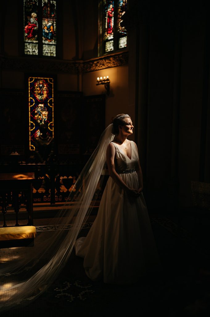 Royal English Garden Wedding at the Cathedral Room at St. Nicholas. For more royal wedding inspiration, visit burghbrides.com!