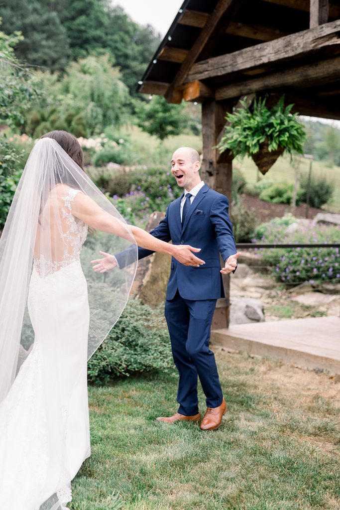 Sweet & Serene Wedding at The Barn at Maple Falls. For more romantic wedding ideas, visit burghbrides.com!