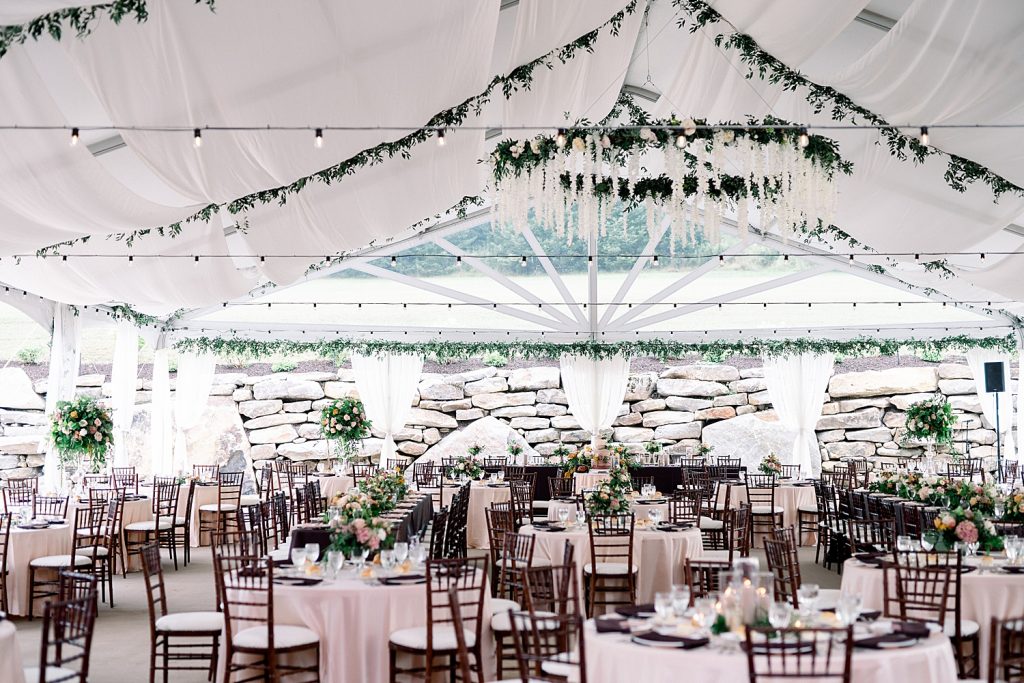 Sweet & Serene Wedding at The Barn at Maple Falls. For more romantic wedding ideas, visit burghbrides.com!