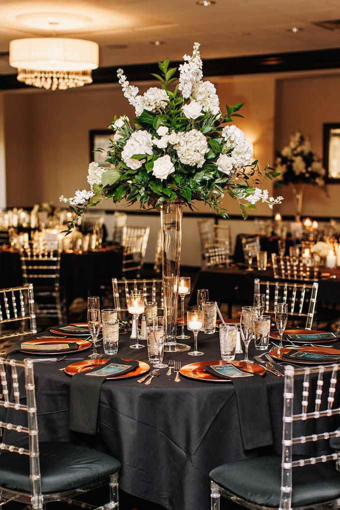 Moody & Chic Rivers Club Wedding. For more modern wedding ideas, visit burghbrides.com!