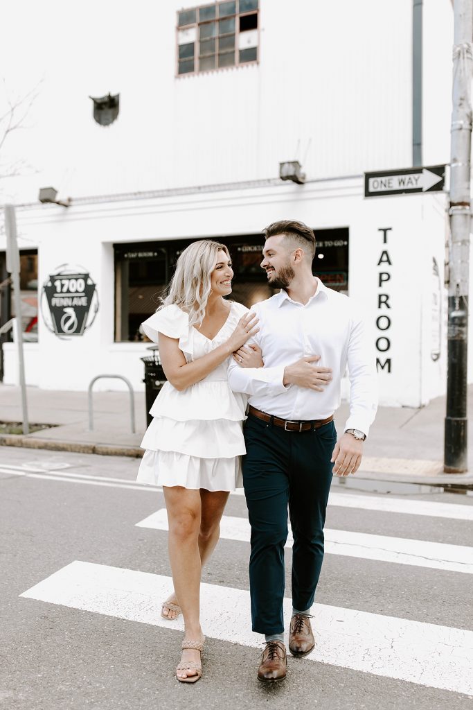 Fun-Loving Engagement Session in the Strip District | Burgh Brides