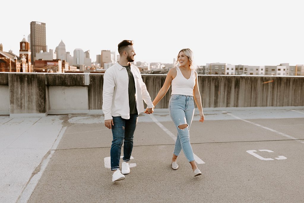 Fun-Loving Engagement Session in the Strip District | Burgh Brides