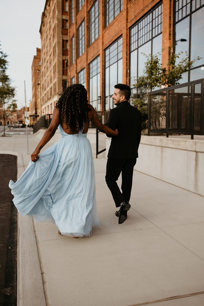 Strip District Engagement Session Inspired by Cinderella