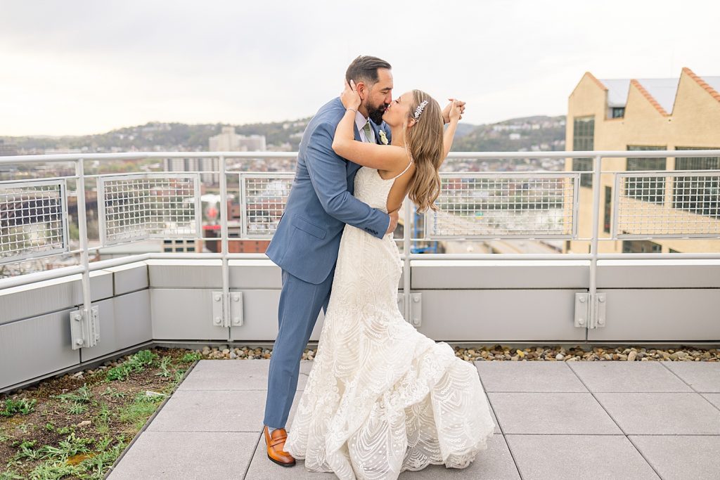 Sage Green & Dusty Blue Energy Innovation Center Wedding | Burgh Brides | Danielle Durbin Film & Photo