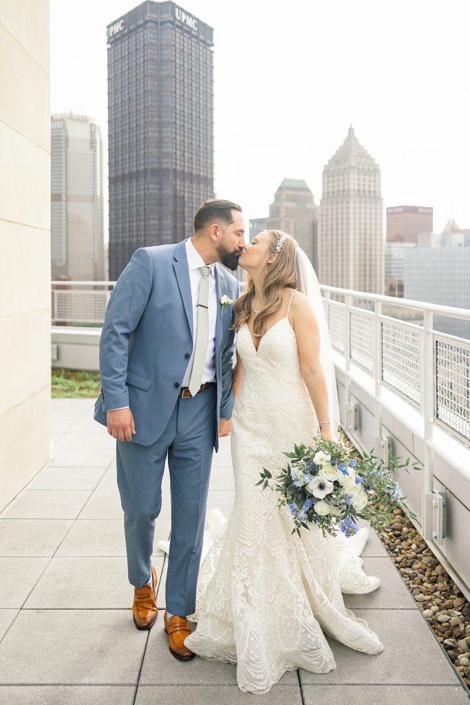 Sage Green & Dusty Blue Energy Innovation Center Wedding | Burgh Brides | Danielle Durbin Film & Photo
