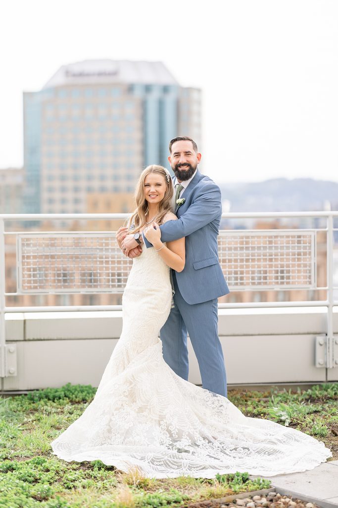 Sage Green & Dusty Blue Energy Innovation Center Wedding | Burgh Brides | Danielle Durbin Film & Photo