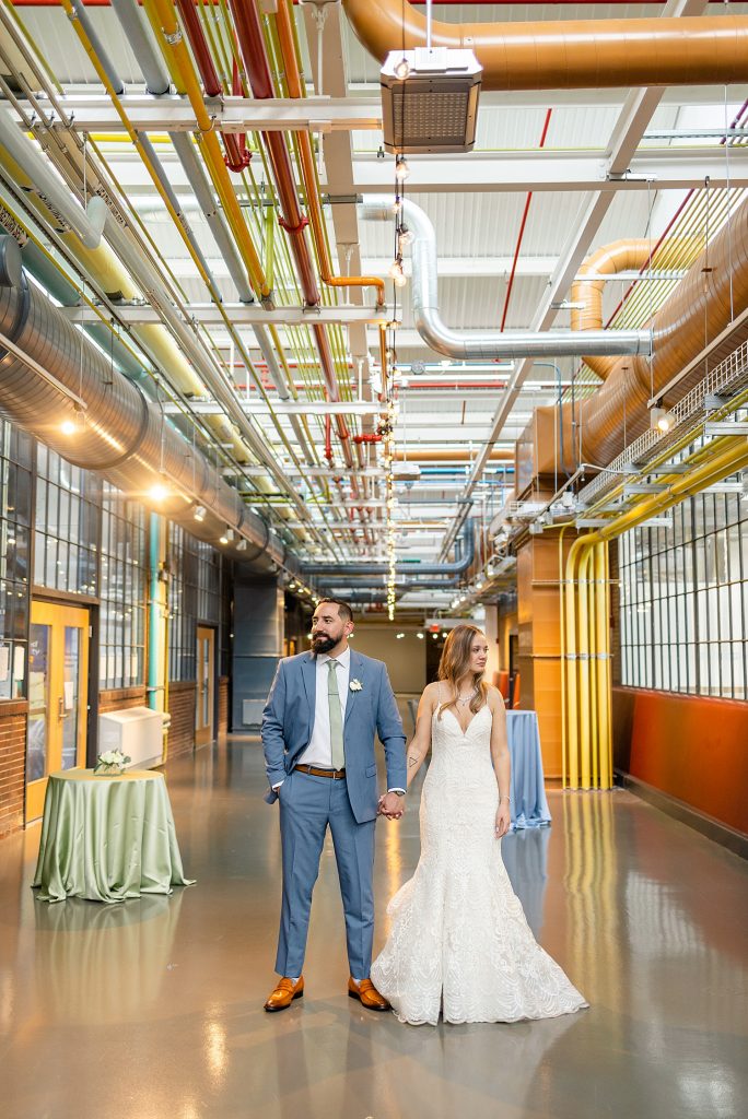 Sage Green & Dusty Blue Energy Innovation Center Wedding | Burgh Brides | Danielle Durbin Film & Photo