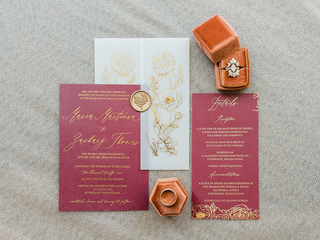 Boho Maroon & Peach MuseumLab Wedding | Burgh Brides | Frank Vilsack Photography