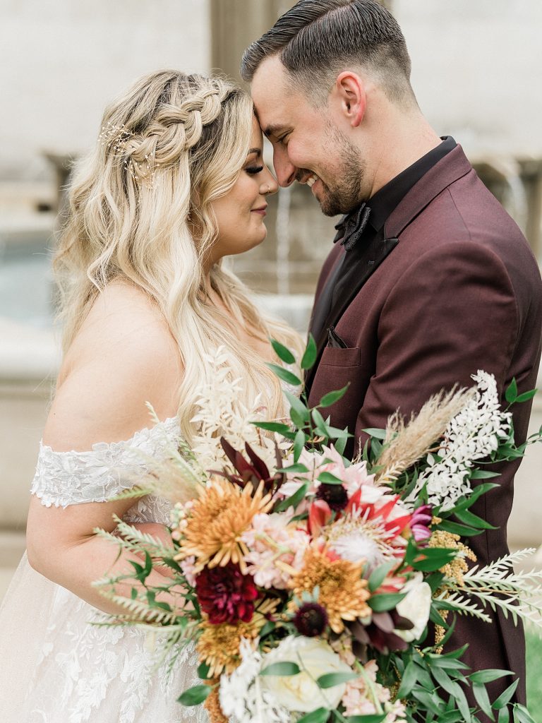 Boho Maroon & Peach MuseumLab Wedding | Burgh Brides | Frank Vilsack Photography