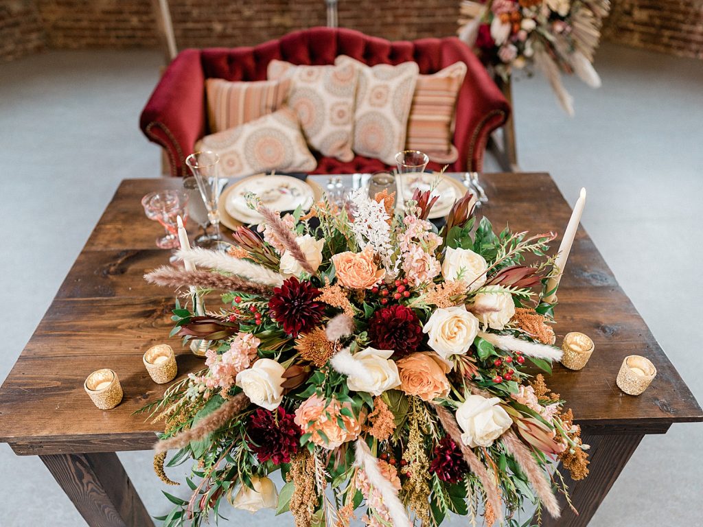 Boho Maroon & Peach MuseumLab Wedding | Burgh Brides | Frank Vilsack Photography