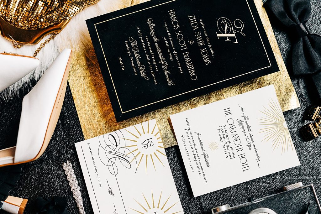 Modern Art Deco Inspired Wedding Styled Shoot | Burgh Brides | Ashley Giffin Photography