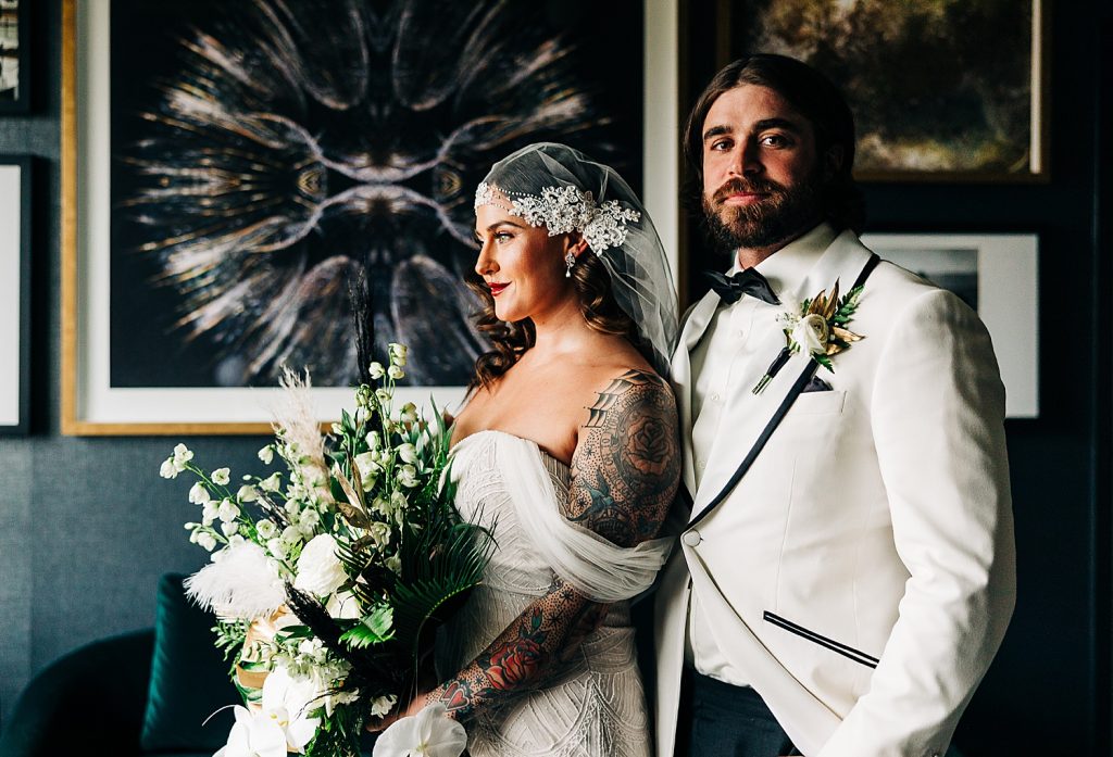 Modern Art Deco Inspired Wedding Styled Shoot | Burgh Brides | Ashley Giffin Photography